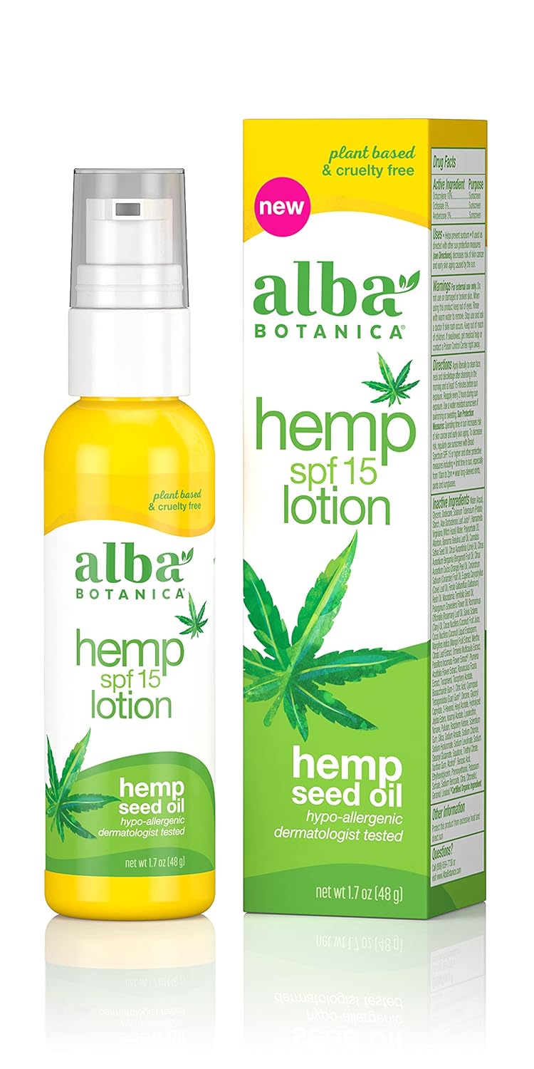 Alba Botanica Hemp Hydrating Spf 15 Lotion, 1.7 Oz