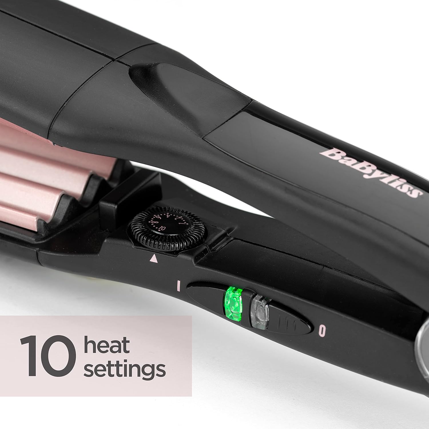 BaByliss Hair Crimper - Tourmaline Ceramic Coated Crimping Iron, 10 Heat Settings up to 210°C, Professional Styling Tool, Black, 2165CU : Amazon.co.uk: Beauty