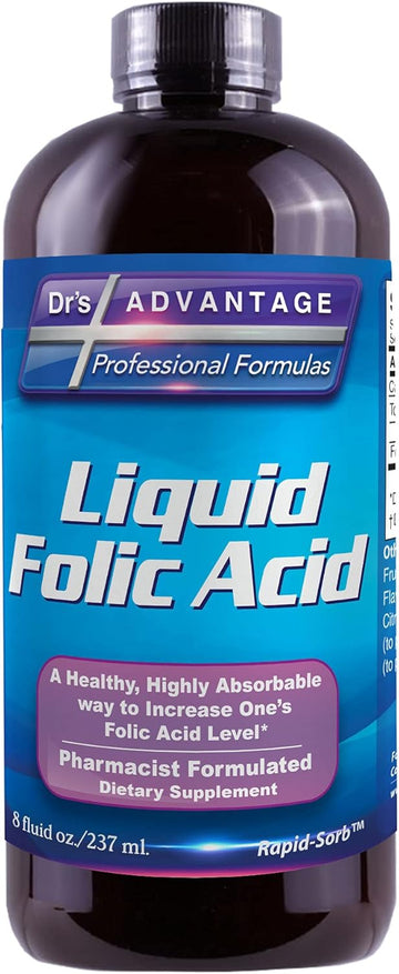 Liquid Folic Acid 800 Mcg, 8 Oz
