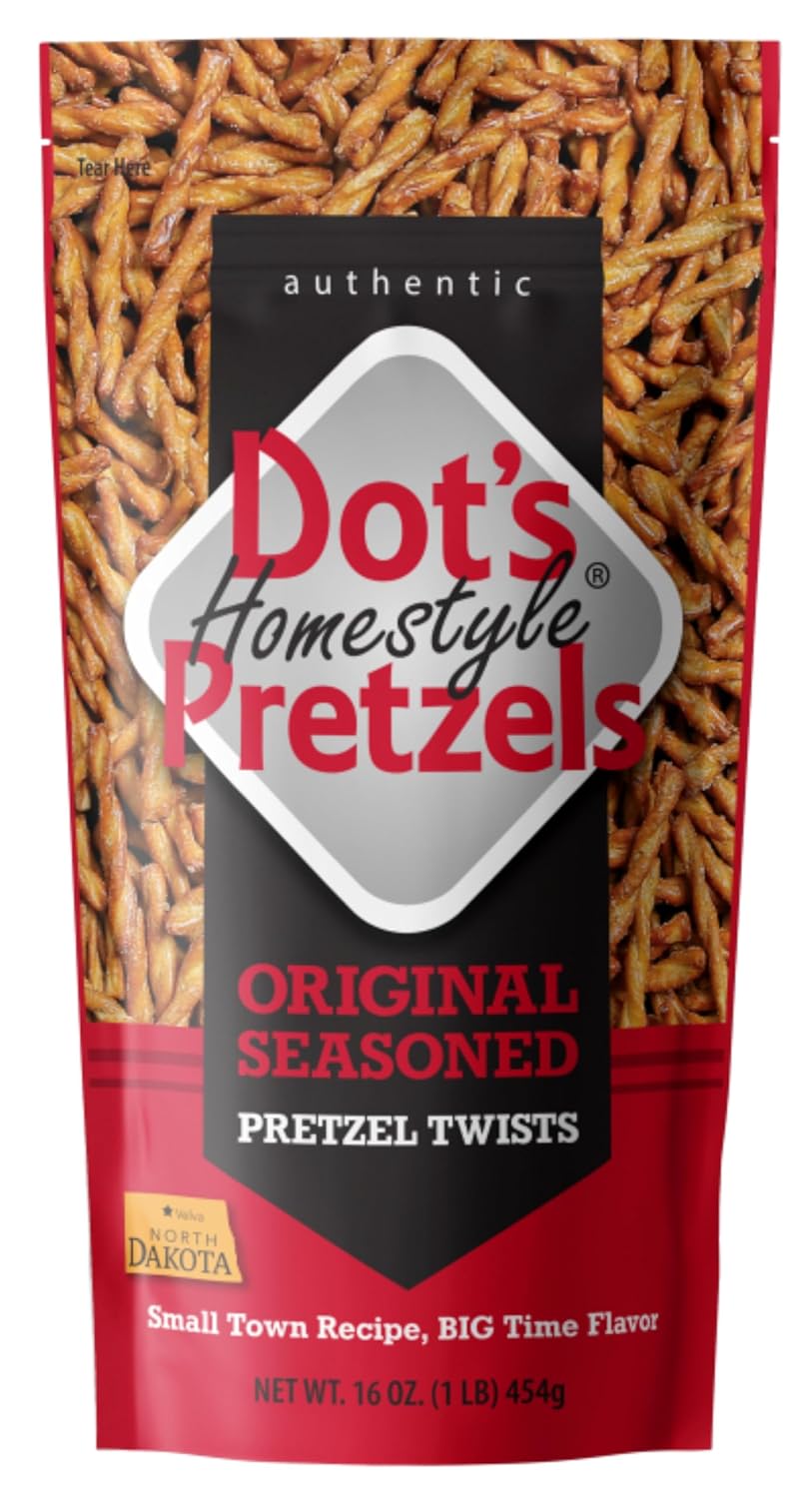 Dot'S Pretzels Original Seasoned Pretzel Twists, Healthy Kids Snacks, 16Oz Grocery Sized Bag