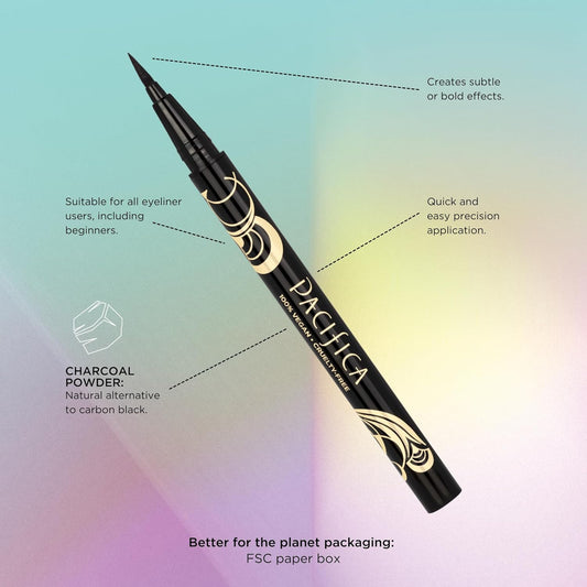 Pacifica Beauty Liquid Lines Pen Tip Eyeliner, Makeup, Liquid Eye Liner, Eye Makeup, Black Eyeliner, Smudge Proof, Matte Finish, Precise Application, Eyeliner Pen, Vegan, 0.01 Fl Oz (1 Count)