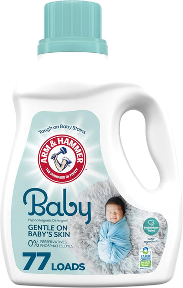 Arm & Hammer Baby, 77 Loads Liquid Laundry Detergent, 100.5 Fl Oz