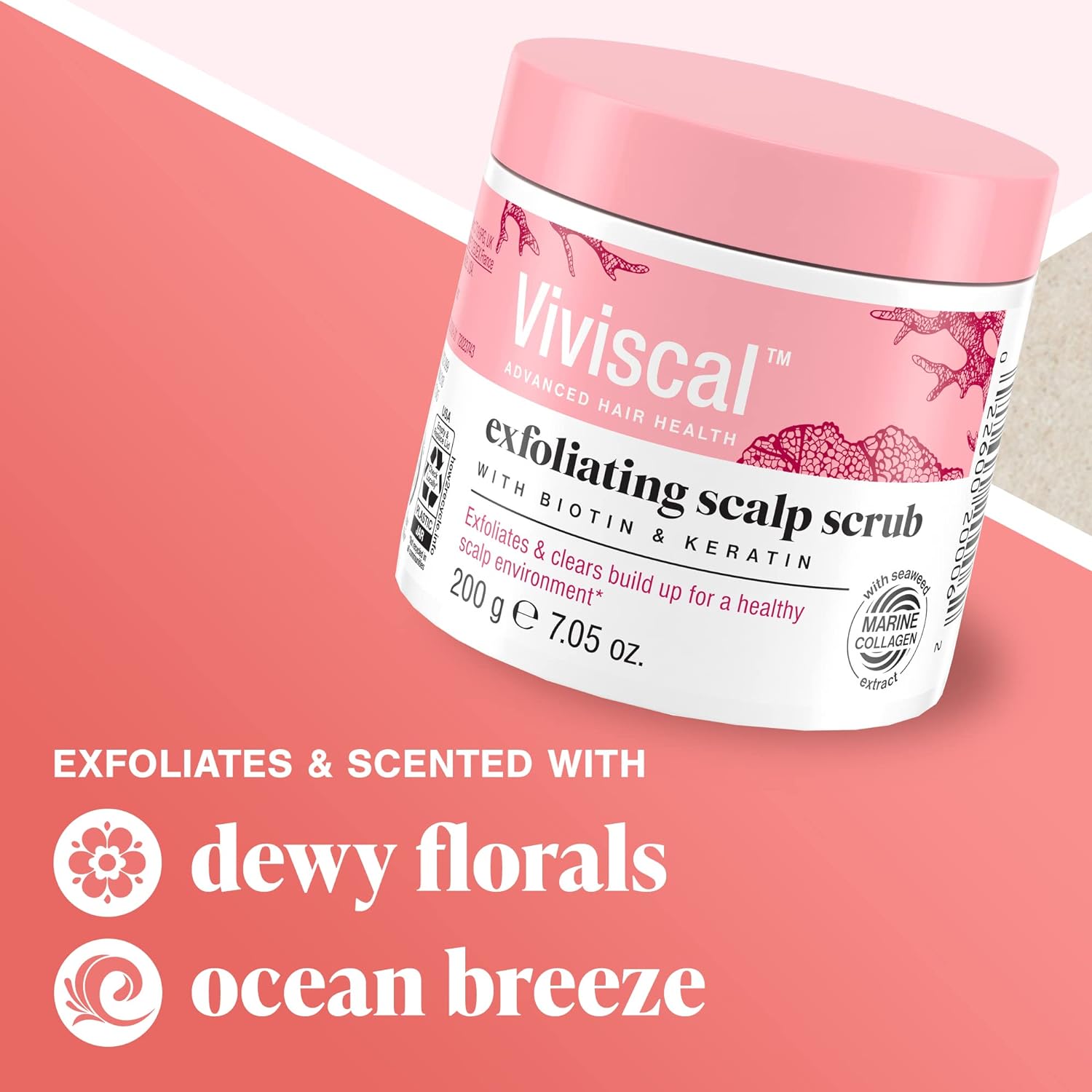 Viviscal Exfoliating Scalp Scrub, Clarifying Scrub with Biotin & Keratin, Promote Fuller & Healthier Hair Growth, Gentle Exfoliating Scalp Treatment, 200g (7.05 oz.) : Beauty & Personal Care