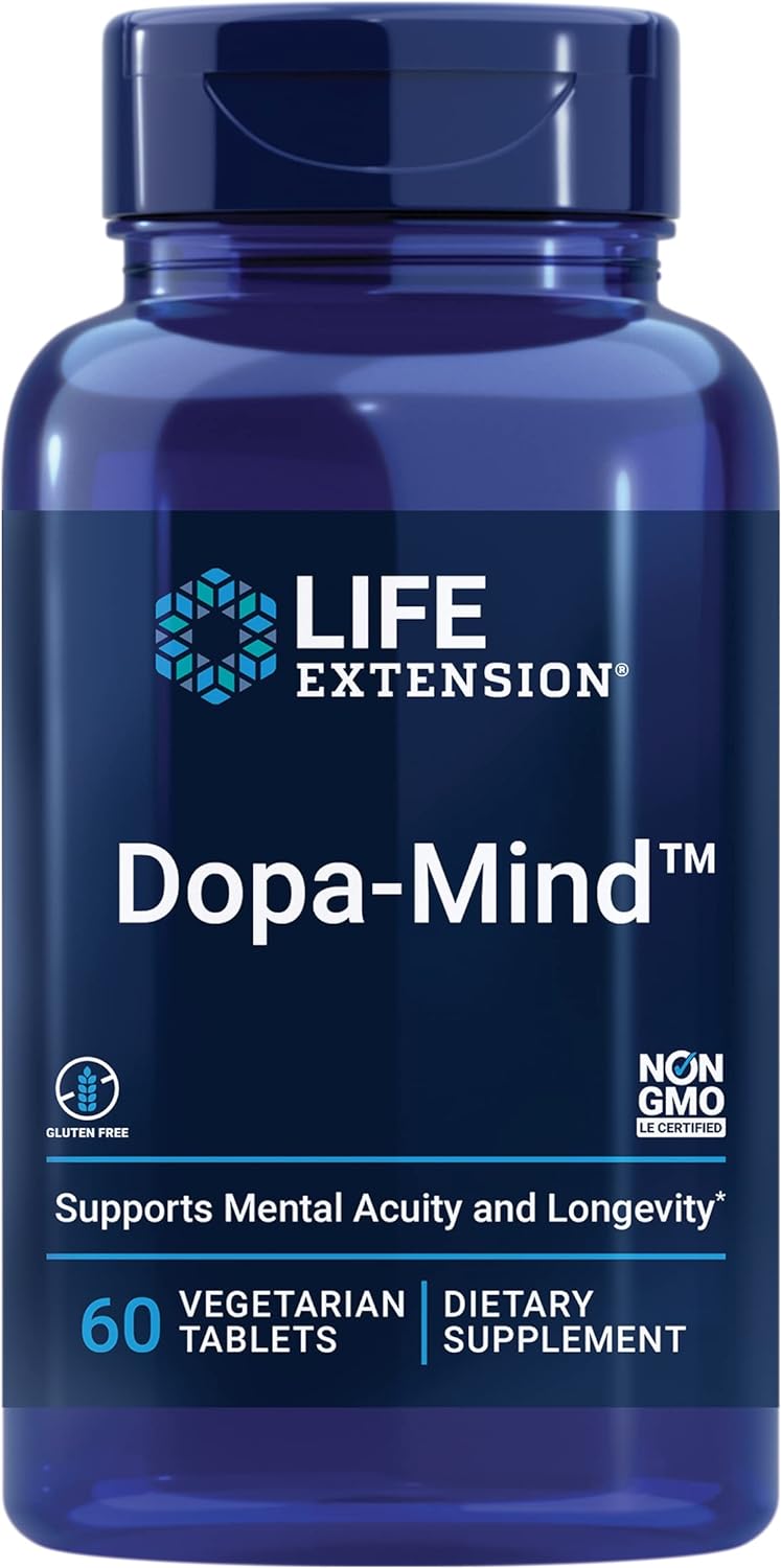 Life Extension Dopa-Mind – Wild Green Oat Extract Supplement For Healthy Dopamine Level Support And Brain Health - Gluten-Free, Non-Gmo, Vegetarian – 60 Tablets