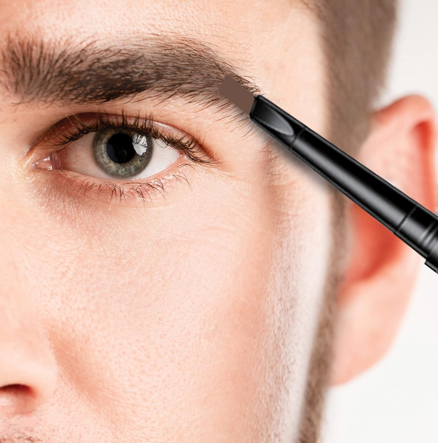 Gentlehomme - Men'S Brow Pencil - 2-In-1 Brow Brush & Lead Pencil - Shape, Define & Fill In Eyebrows - Ultra-Thin - Long-Lasting Color - Vegan - Light Brown : Beauty & Personal Care