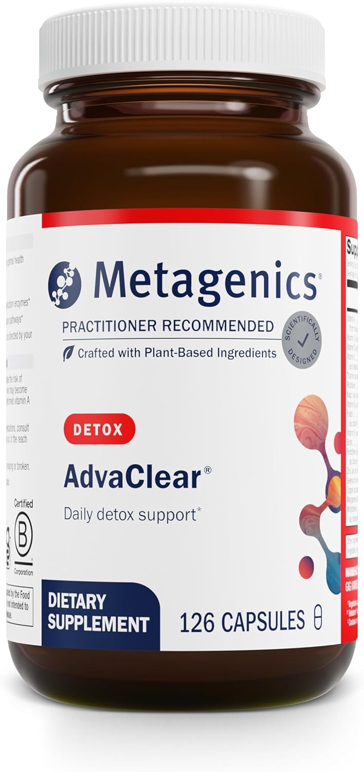 Metagenics Advaclear - Daily Support For Detoxification* - Detox Supplements* - With Vitamin B12, Pantothenic Acid & Zinc Citrate - 42 Capsules