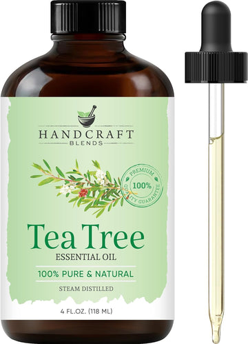 Handcraft Blends Tea Tree Essential Oil - Huge 4 Fl Oz - 100% Pure And Natural - Premium Grade With Glass Dropper