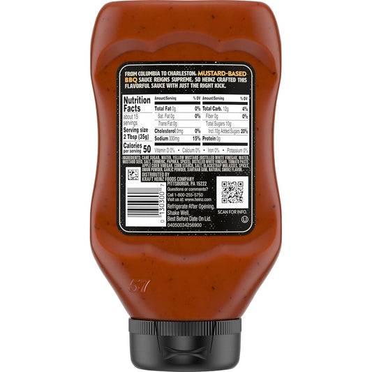 Heinz Carolina Mustard Style Bbq Sauce (18.7 Oz Bottles, Pack Of 6)