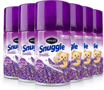 Renuzit Snuggle Automatic Air Freshener Universal Refill, Relaxing Lavender, 6Count