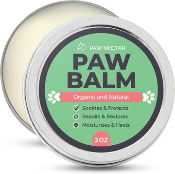 Dog Paw Balm - Heals, Repairs & Restores Dry, Cracked & Damaged Paws - 100% Organic & Natural Cream Butter, Wax, Moisturizer & Protection for Dog Feet & Foot Pads - Effective & Safe - 2 Oz