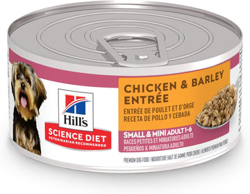 Hill'S Science Diet Small & Mini, Adult 1-6, Small & Mini Breeds Premium Nutrition, Wet Dog Food, Chicken & Barley Loaf, 5.8 Oz Can, Case Of 24