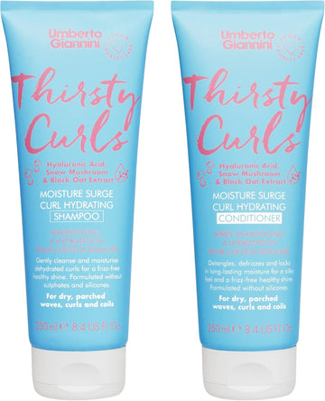 Umberto Giannini Thirsty Curls Curl Hydrating Shampoo & Conditioner Set - For Dry & Dehydrated Curls 2 X 250Ml, 500.0 Gram