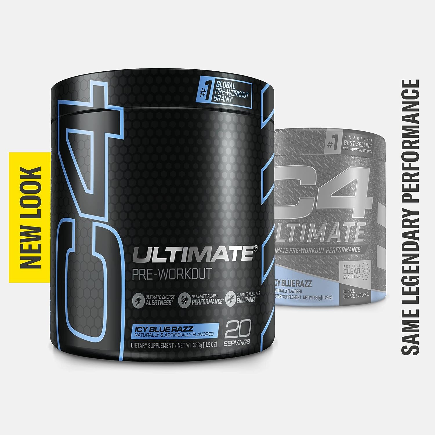 Cellucor C4 Ultimate Pre Workout Powder ICY Blue Razz - Sugar Free Preworkout Energy Supplement for Men & Women - 300mg Caffeine + 3.2g Beta Alanine + 2 Patented Creatines - 20 Servings : Everything Else