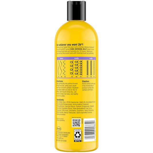 Göt2B Curled Curl Defining Jelly, 15Oz, For All Curl Types, Wavy, Curly & Coily, Style Your Hair Without The Crunch, Light Hold, Helps Control Frizz
