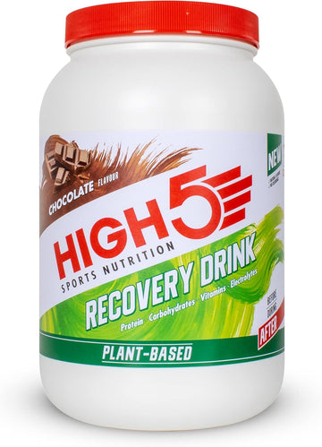 High5 Recovery Drink, Plant Based Pea Protein, Promotes Recovery, (Chocolate, 450G)