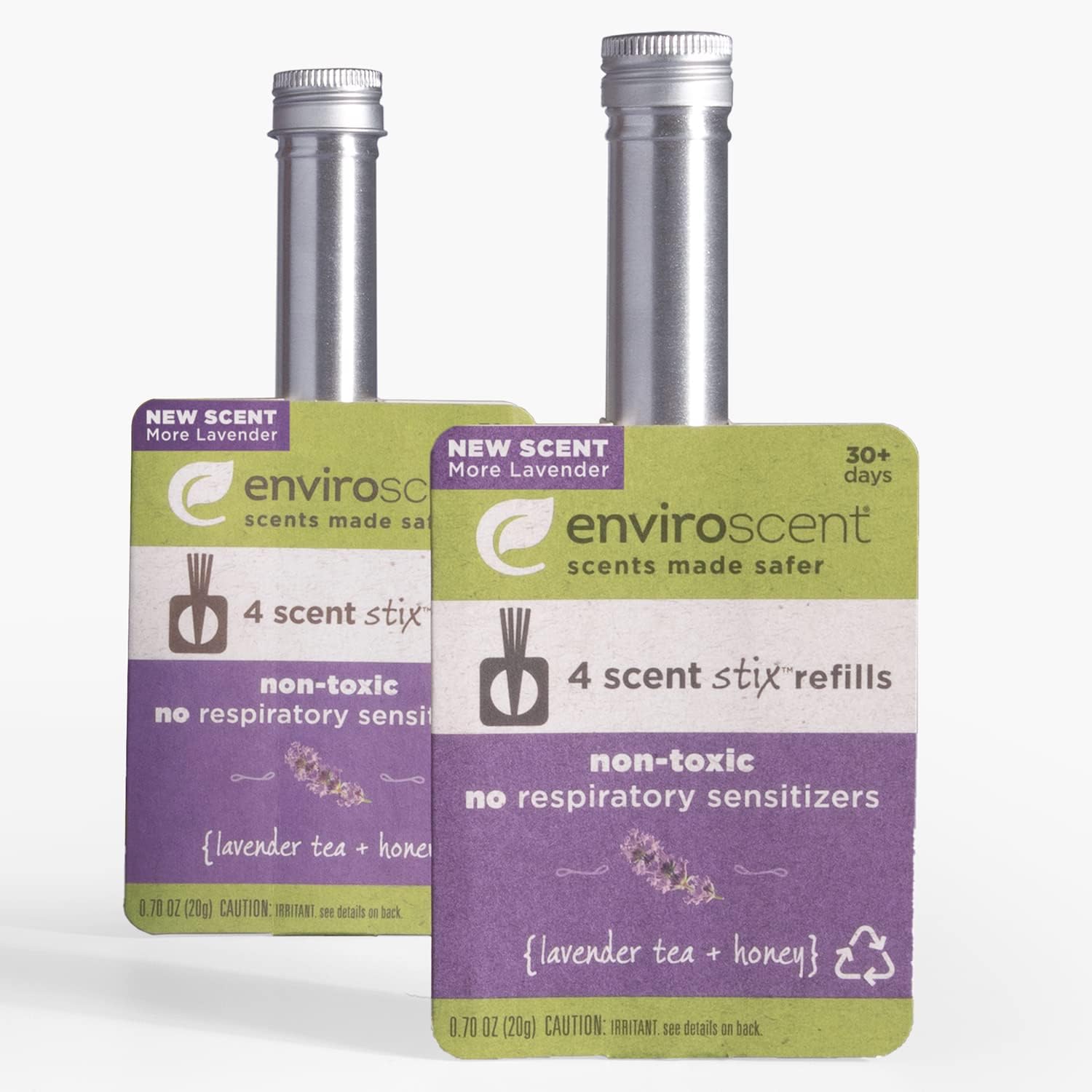 Enviroscent Non-Toxic Air Freshener for Home (Lavender Tea & Honey) Essential Oil Diffuser | Air Freshener & Room Freshener | Home Fragrance Last Over 30 Days | 8 Scent Stix Refills