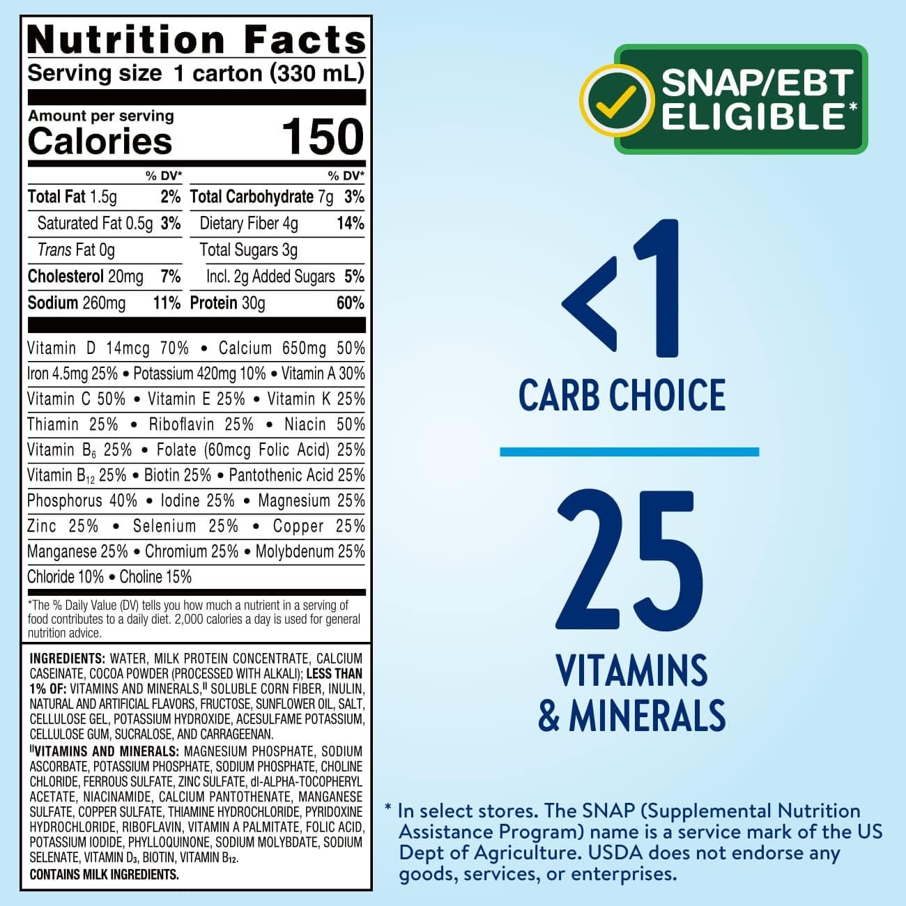 Glucerna Protein Smart Nutritional Shake, Diabetic Protein Drink, Blood Sugar Management, 30g Protein, 150 Calories, Chocolate, 11-fl-oz Carton, 12 Count : Health & Household