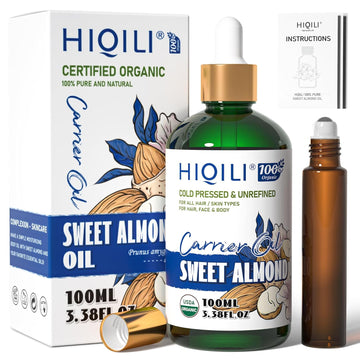 Hiqili 16 Fl Oz Organic Grapeseed Oil For Hair, For Skin, Carrier Oil For Essential Oils Mixing, 100% Pure & Natural-473Ml
