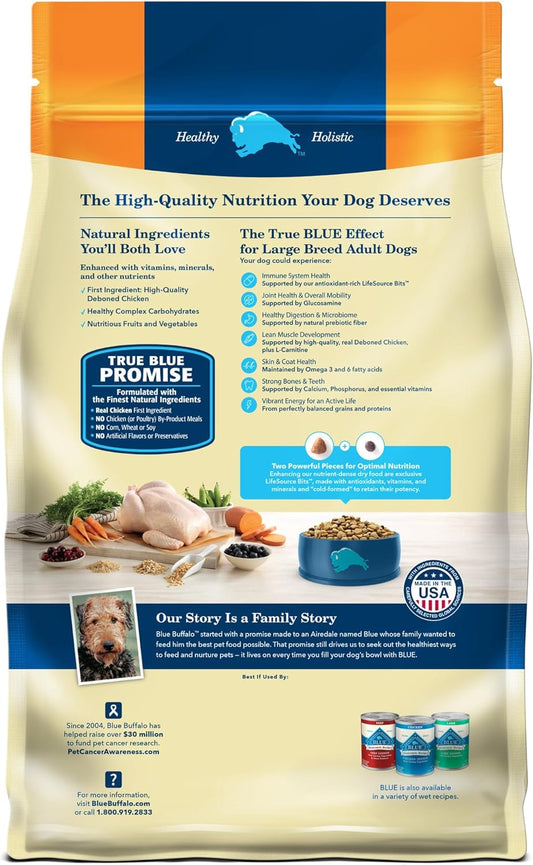 Blue Buffalo Life Protection Formula Large Breed Adult Dry Dog Food, Promotes Joint Health And Lean Muscles, Made With Natural Ingredients, Chicken & Brown Rice Recipe, 30-Lb. Bag