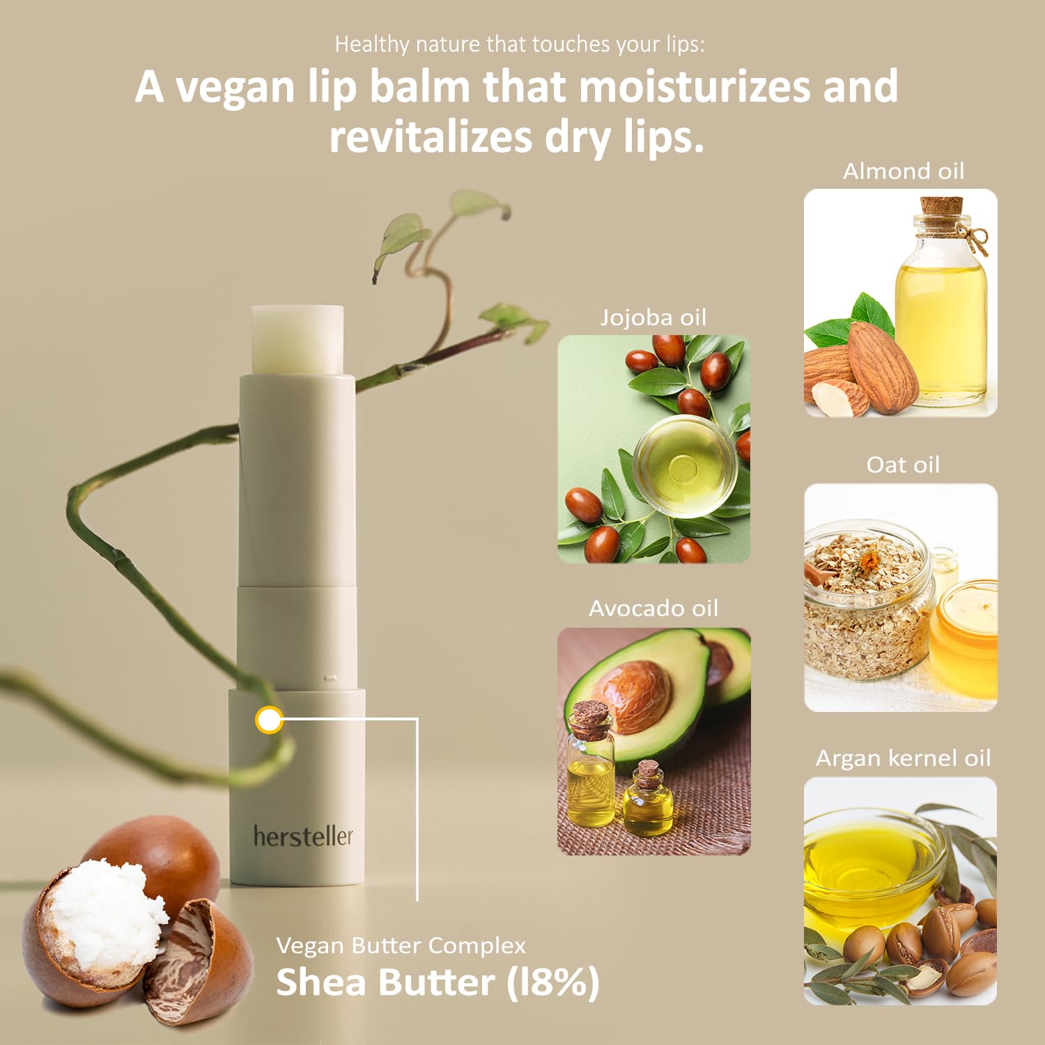 Hersteller Nearby Recharging Lip Balm Vegan Butter Complex Intensive Moisturizing Treatment For Dry Lips And Cheek Natural Healthy Colors Red Origin