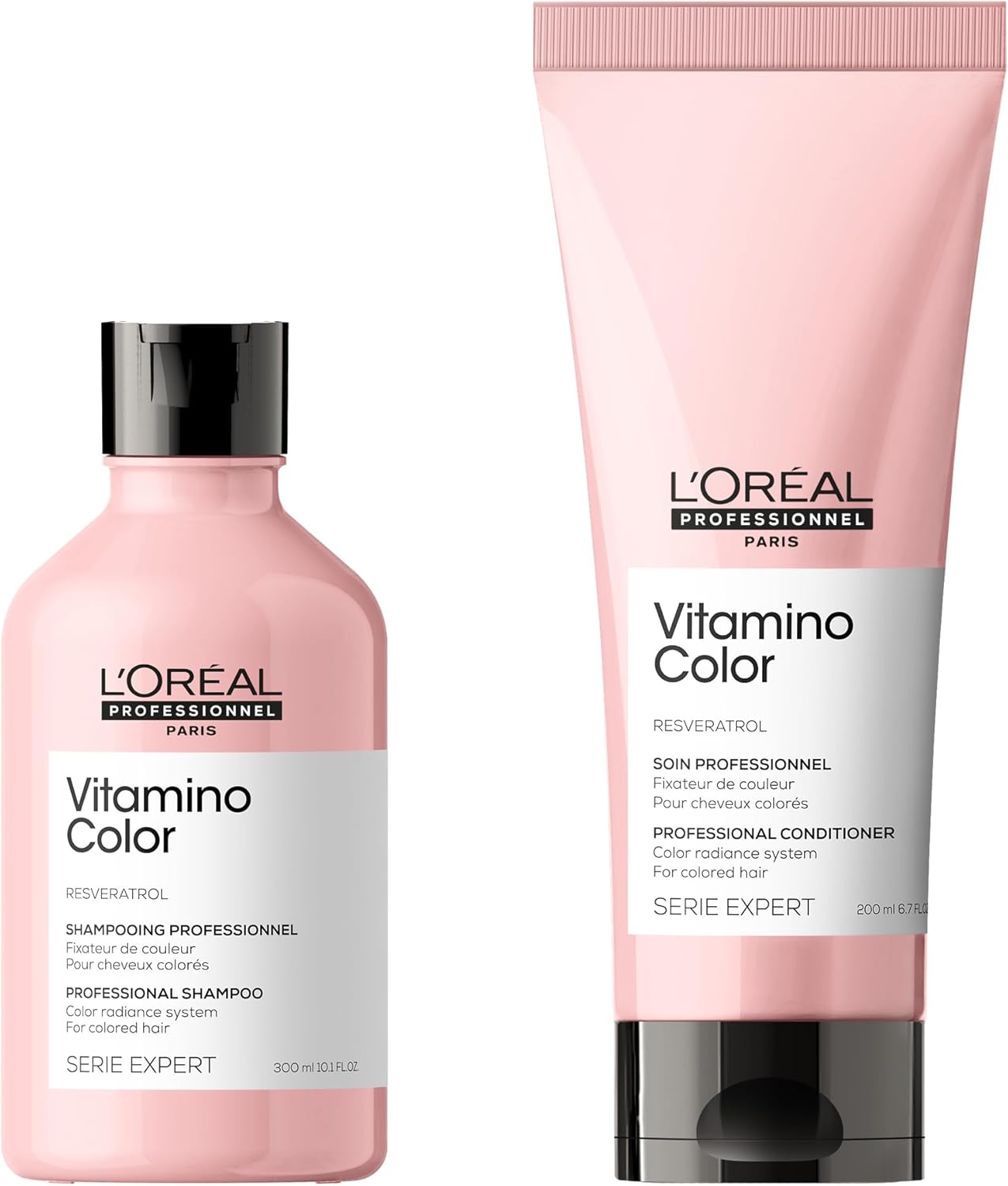 L’Oréal Professionnel Vitamino Color Shampoo & Conditioner Colour Protection And Shinier Hair For Coloured Hair Stronger Hair 300Ml, 200Ml