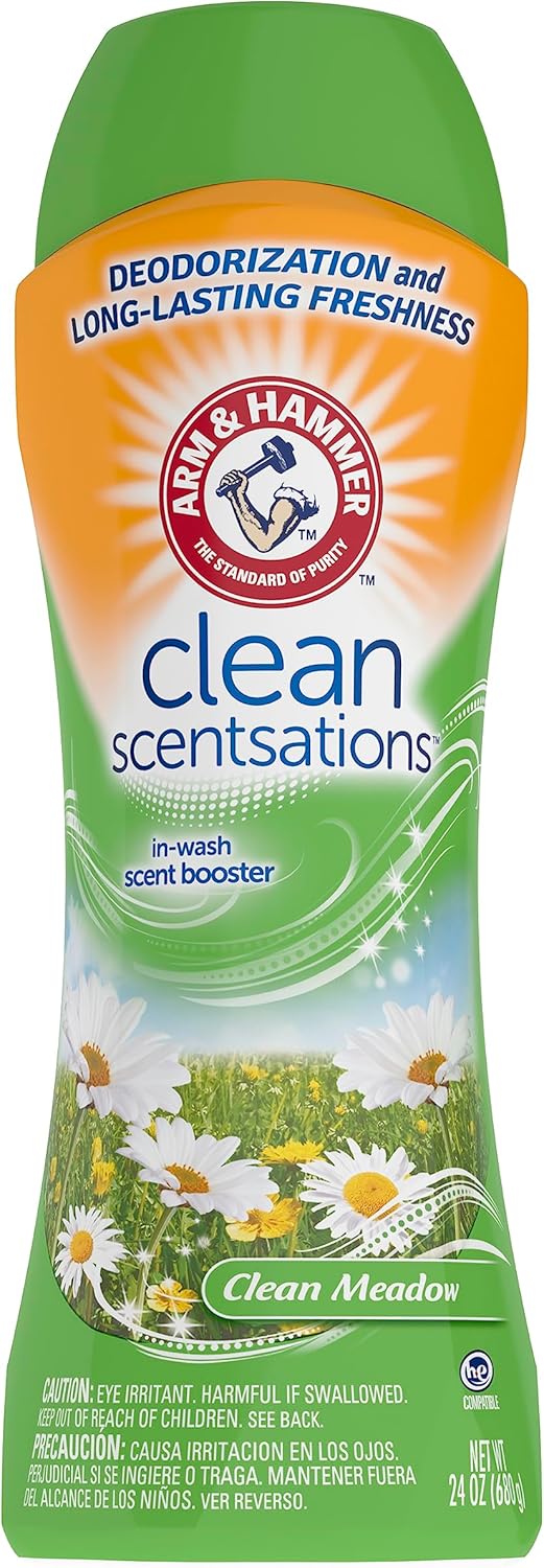 Arm & Hammer Clean Scentsations In-Wash Scent Booster - Clean Meadow, 24 Oz, Pack Of 4