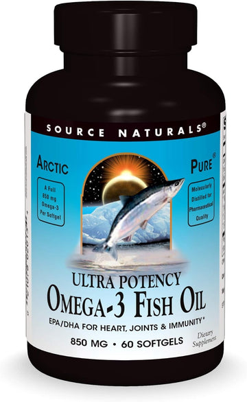 Source Naturals ArcticPure Ultra Potency 850 mg Omega-3 Fish Oil - 60 Softgels