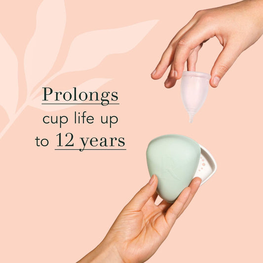 Rael Period Cup, Reusable Storage Case For Menstrual Cups - Medical-Grade Silicone, Bpa Free, Easy To Clean & Dry, Made In Usa