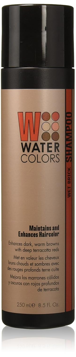 Watercolors Color Depositing Shampoo, Semi Permanent Hair Color 8.5 Oz - Wet Brick