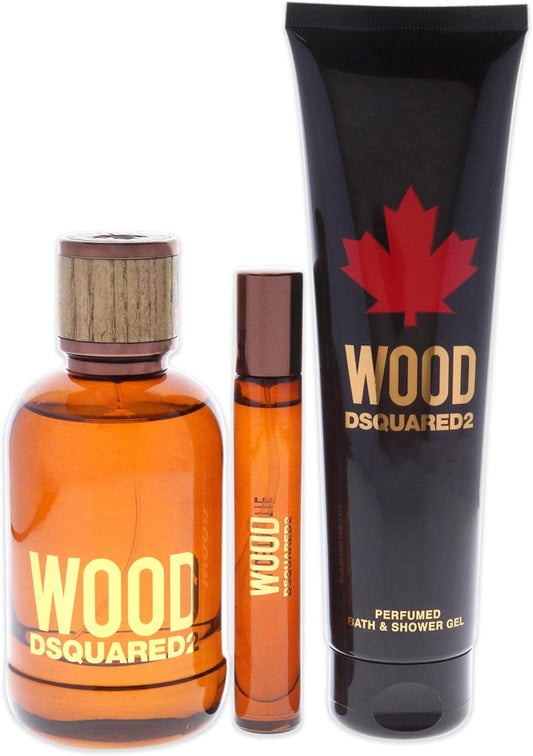 Dsquared2 Wood For Men 3 Pc Gift Set