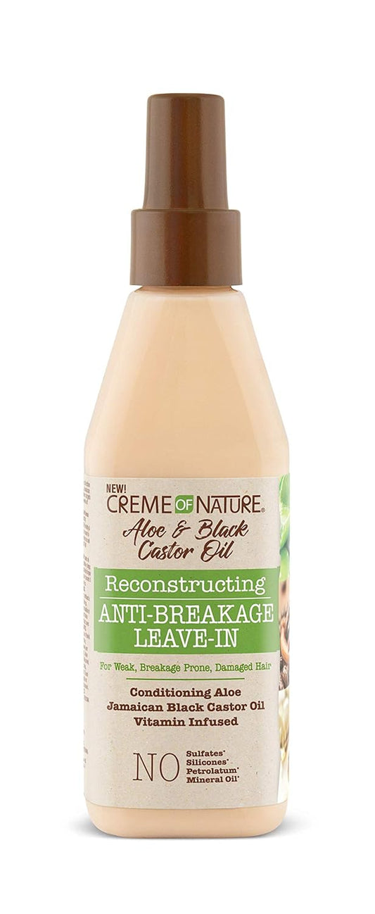 Creme Of Nature Aloe & Black Castor Oil Leave In Treatment, 8 Ounce : Beauty & Personal Care