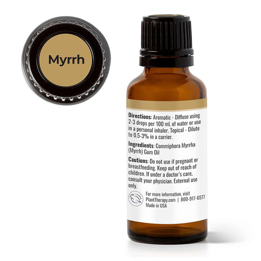 Plant Therapy Myrrh Essential Oil 100% Pure, Undiluted, Natural Aromatherapy, Therapeutic Grade 30 Ml (1 Oz)
