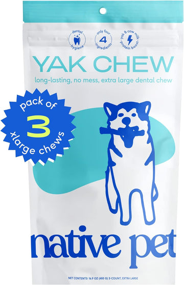 Native Pet Yak Chews (3 X-Large Chews)