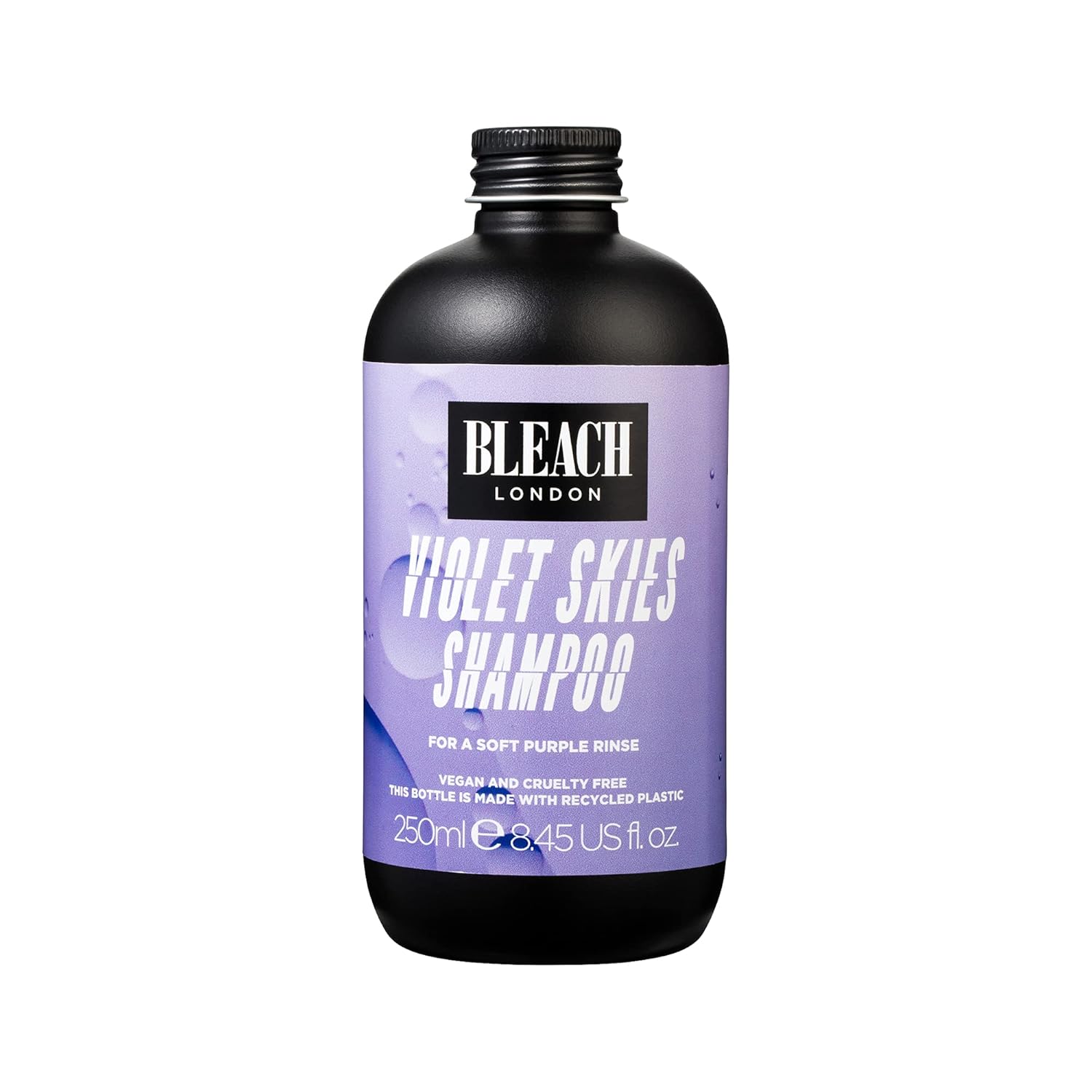 Bleach London Violet Skies Shampoo- High Pigmented Pastel Purple Rinse, Vegan Cruelty Free, Color Protected Clean, Color Depositing Formula 8.45 Fl Oz