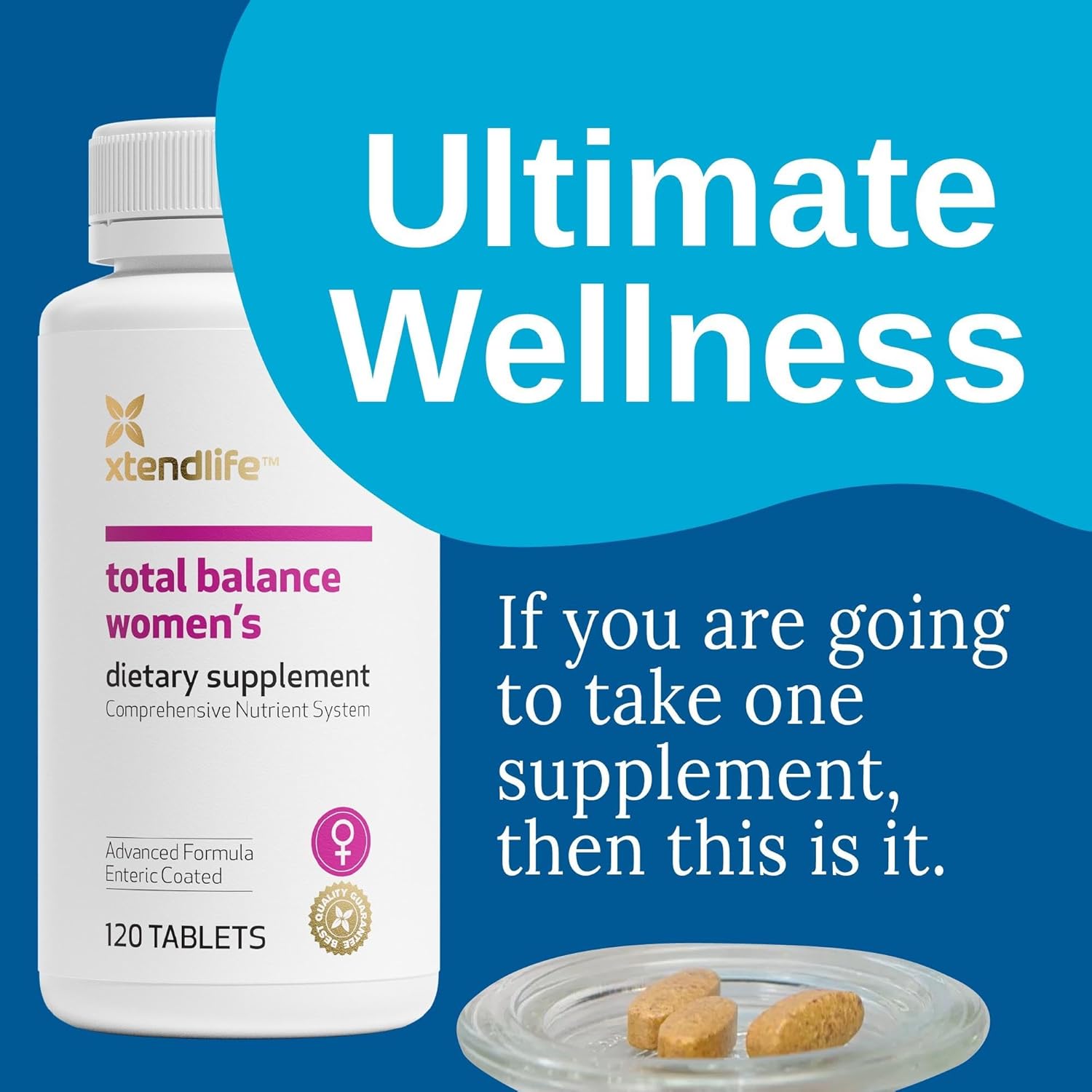 Xtendlife Total Balance Men'S Premium Extra Strength Daily Multivitamin & Mineral - 90+ Nutrients For Complete Immune, Heart, Digestive, And Cellular Health - 30 Day Supply