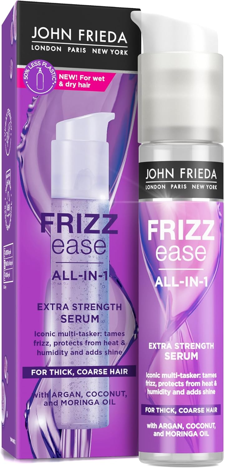 John Frieda Frizz Ease All-In-1 Extra Strength Serum 50Ml For Thick Coarse Hair (Pack Of 2)