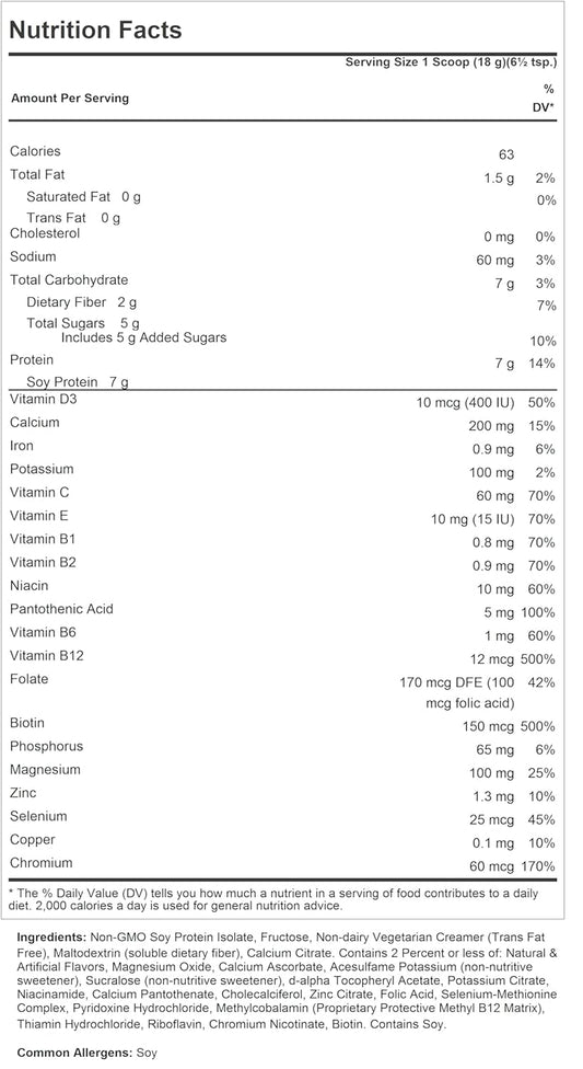 Andrew Lessman Secure Soy Complete Meal Replacement - Coffee 60 Servings - Only 69 Calories, 7G Non-Gmo Soy Protein, Vitamins And Minerals, Low-Fat, Nutritious And Delicious, Mixes Instantly