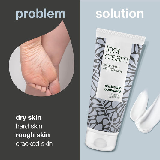 Foot Cream From Australian Bodycare 100Ml | Hard Skin Remover For Women & Men | Treatment Against Hard, Very Dry & Cracked Feet With 10% Urea | Foot Care Against Sweaty Feet With Tea Tree Oil