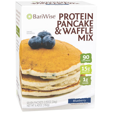 Bariwise Protein Pancake & Waffle Mix, Blueberry, Low Sugar & Low Carb (7Ct)