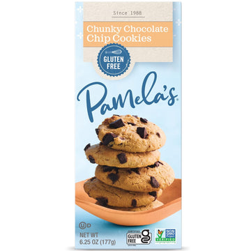 Pamela's Products Chunky Chocolate Chip Gluten Free Cookies, 6.25 Oz, 6 Count