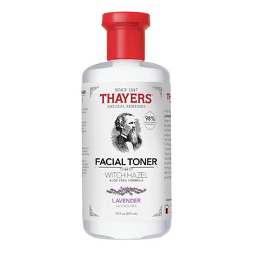 Thayers Alcohol-Free, Hydrating Lavender Witch Hazel Facial Toner With Aloe Vera Formula, Vegan, Dermatologist Tested And Recommended, 12 Oz