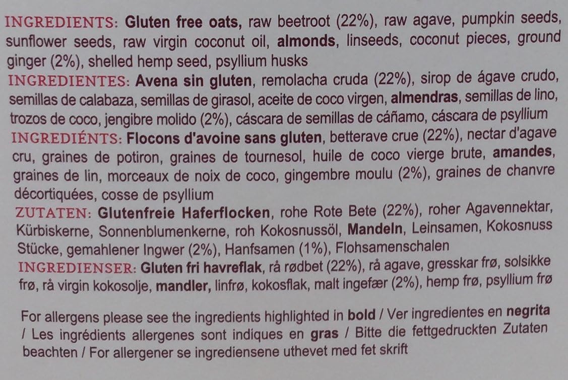 Primrose'S Kitchen Raw Beetroot And Ginger Muesli, 400 G