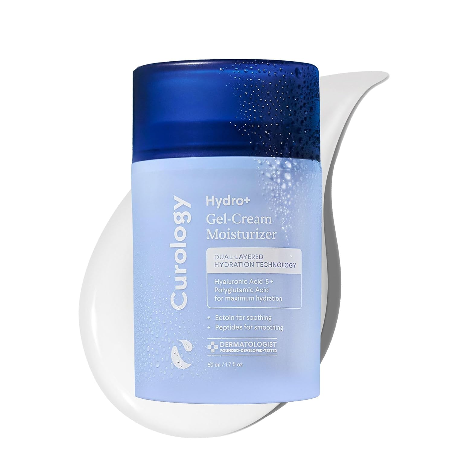 Curology Hydro+ Gel Cream Moisturizer, Lightweight Face Lotion For Sensitive Skin, 1.7 Fl Oz