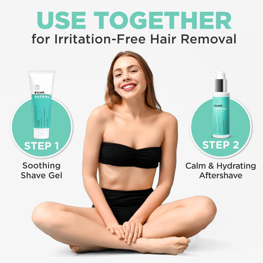 Bump Patrol For Her - Calm & Hydrating Aftershave For Women - Razor Bumps, Razor Burn, And Ingrown Hair Treatment For Bikini Area, Underarms, And Legs - Rose & Lavender Scent - (2 Fl Oz)