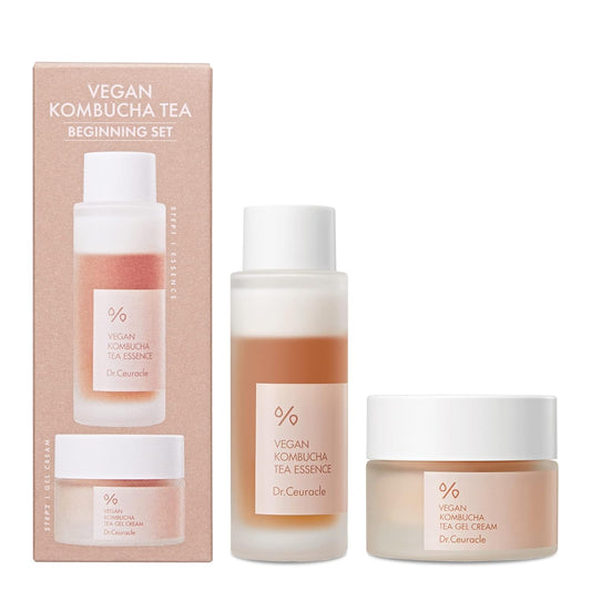 Dr.Ceuracle By Leegeehaam Exclusive Bundle - Vegan Kombucha Tea Beginning Set & Pro Balance Enzyme Powder Cleanser (Night Wash)