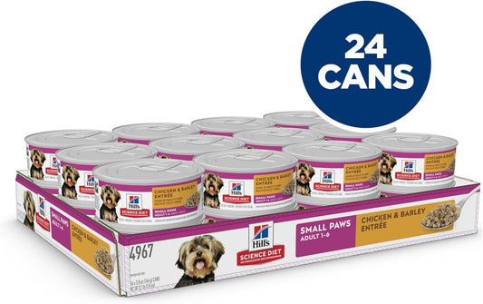 Hill'S Science Diet Small & Mini, Senior Adult 7+, Small & Mini Breeds Senior Premium Nutrition, Wet Dog Food, Chicken & Barley Loaf, 5.8 Oz Can, Case Of 24