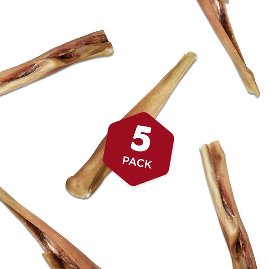 Best Bully Sticks Cheeky Beef Chews - Single Ingredient, 100% Grass-Fed Beef - Usa Packed - Long-Lasting, Odor Free Alternative To Bully Sticks, 6" Chews - 5 Pack