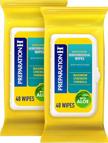 Preparation H Hemorrhoid Flushable Wipes With Witch Hazel For Skin Irritation Relief - 96 Count