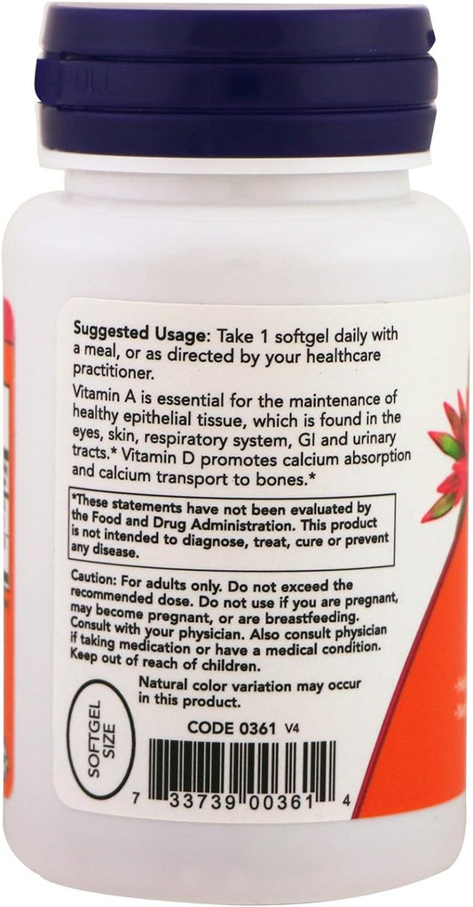 Ultra A & D3, 100 Softgels by Now Foods (Pack of 3) : Health & Household