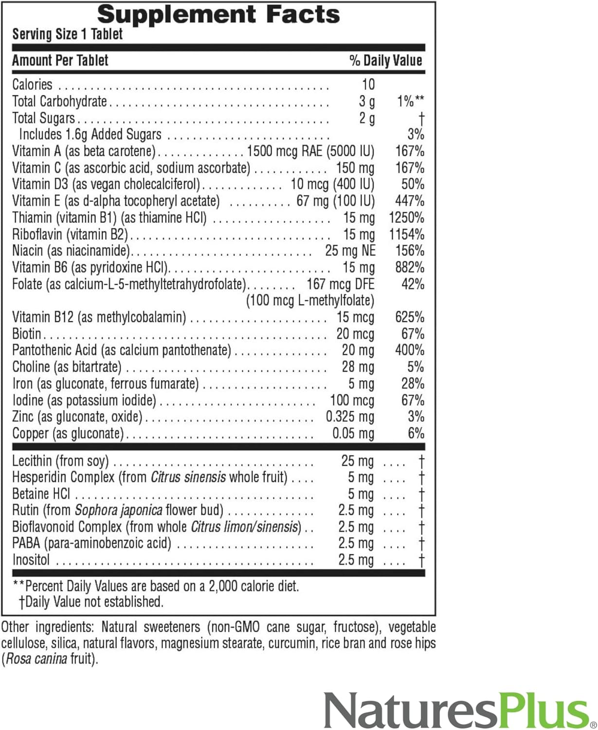 Natures Plus Adult’S Chewable, Pineapple Flavor - 180 Tablets, Pack Of 2 - Multi-Vitamin & Mineral Supplement - Vegan, Gluten Free - 360 Total Servings